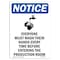 Signmission OSHA Notice, 7" Height, Everyone Must Wash Sign With Symbol, 7" X 5", Portrait OS-NS-D-57-V-12197 - alternate 1